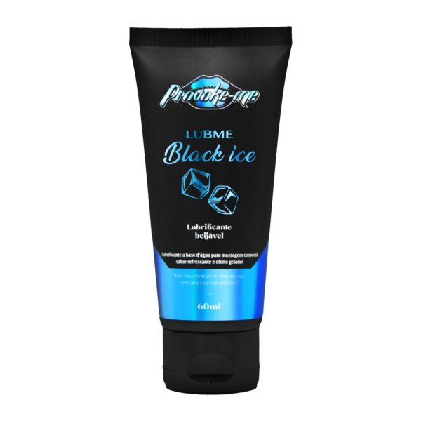 LUBME LUBRIFICANTE BLACK ICE COLD SABOR HALLS PRETO BEIJÁVEL 60ML PROVOKE-ME