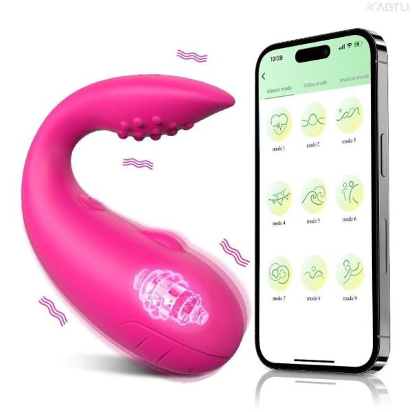 VIBRADOR BALEIA DE  APLICATIVO ESTIMULADOR PONTA 10 VIBRAÇÕES - Imagem 7
