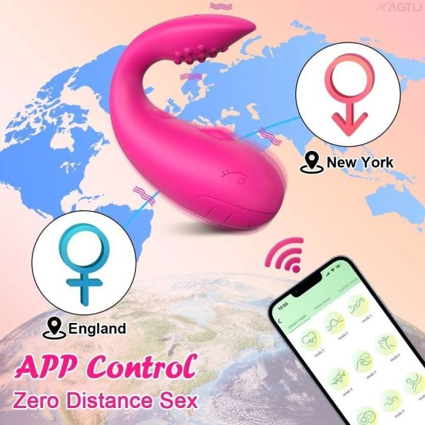 VIBRADOR BALEIA DE  APLICATIVO ESTIMULADOR PONTA 10 VIBRAÇÕES - Imagem 5