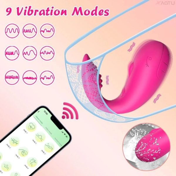 VIBRADOR BALEIA DE  APLICATIVO ESTIMULADOR PONTA 10 VIBRAÇÕES - Imagem 2