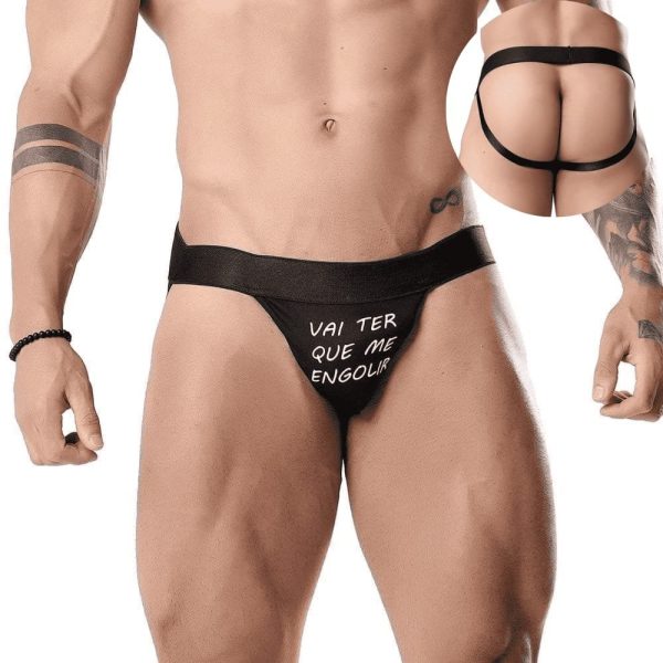 CUECA JOCKSTRAP COM FRASES