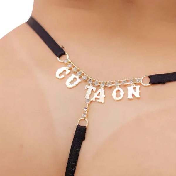 CALCINHA SEX FIO DENTAL TULE COM FRASE ATRAS YAFFA - Imagem 2
