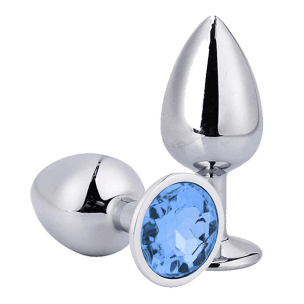 PLUG ANAL (G) DE METAL COM PEDRA ARREDONDADA - Imagem 3