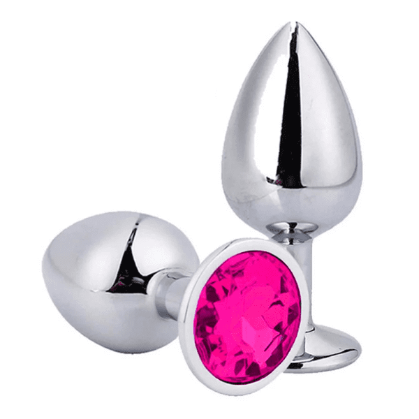 PLUG ANAL (G) DE METAL COM PEDRA ARREDONDADA - Imagem 5