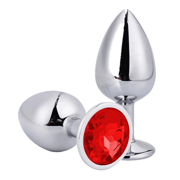 PLUG ANAL (G) DE METAL COM PEDRA ARREDONDADA - Imagem 6
