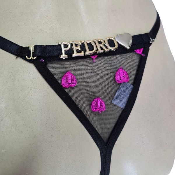 CALCINHA SECRETARIA FIO CORAÇÃO PERSONALIZADA