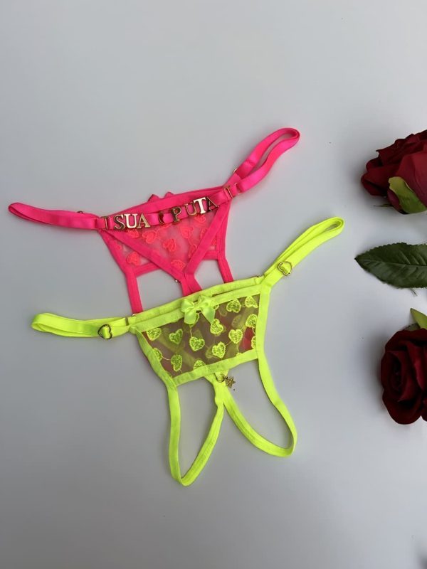 CALCINHA SECRETARIA FIO CORAÇÃO PERSONALIZADA LUXO - Imagem 8