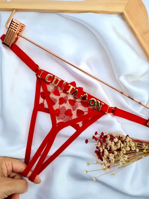 CALCINHA SECRETARIA FIO CORAÇÃO PERSONALIZADA LUXO - Imagem 3