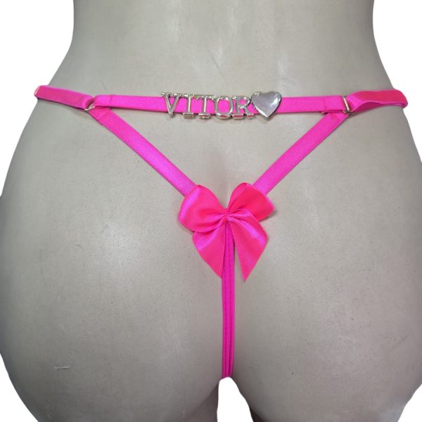 CALCINHA FIO DENTAL LAÇO PERSONALIZADA RENDA - Imagem 7