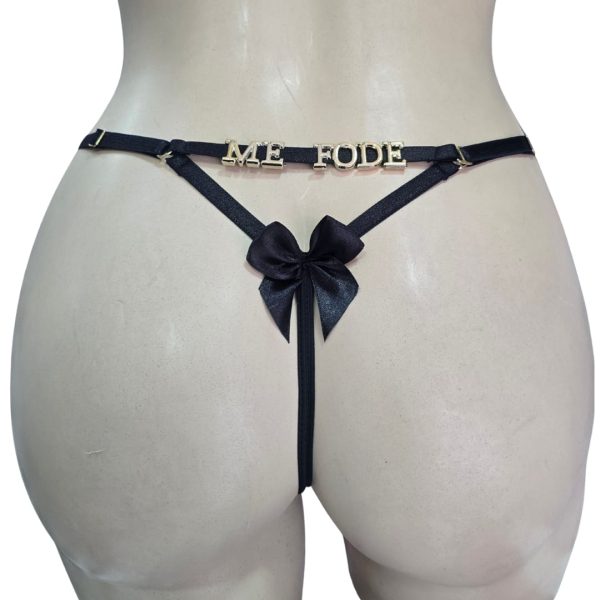 CALCINHA FIO DENTAL LAÇO PERSONALIZADA RENDA - Imagem 4