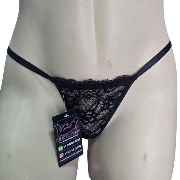 CALCINHA FIO DENTAL LAÇO PERSONALIZADA RENDA - Imagem 3