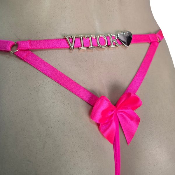 CALCINHA FIO DENTAL LAÇO PERSONALIZADA RENDA - Imagem 8